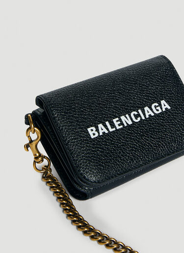 Balenciaga Cash Mini Chain Wallet Black bal0244036