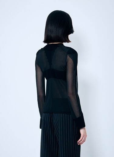 Jean Paul Gaultier Open-Knit Sweater Black jpg0259011