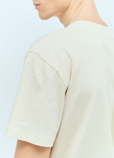 JW Anderson 로고 자수 티셔츠 베이지 jwa0156006