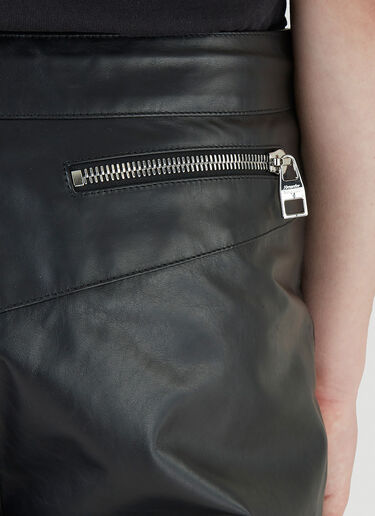 Alexander McQueen 皮革长裤 黑 amq0145002