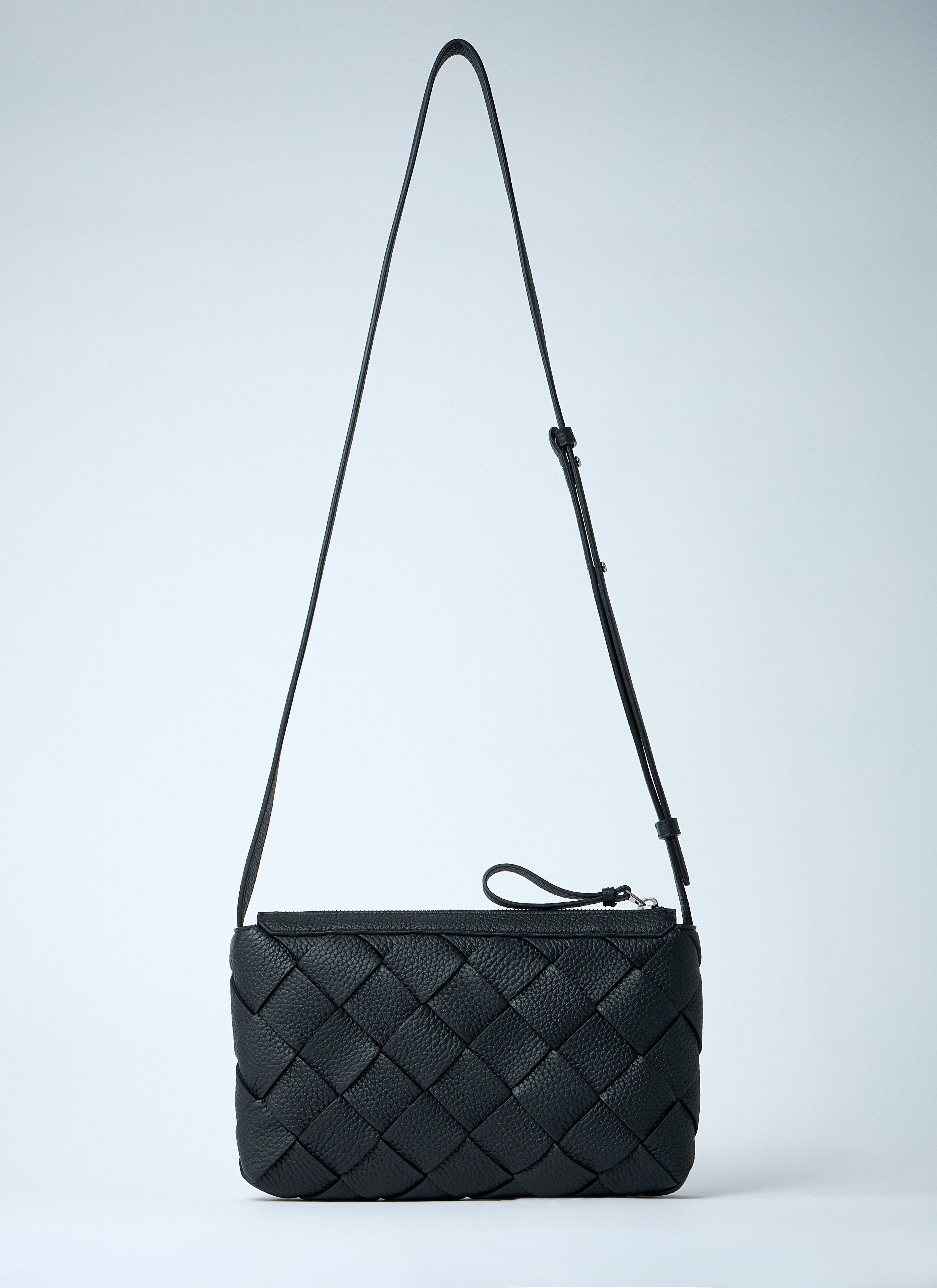 Bottega Veneta Men's' Diago Zipped Messenger Bag in Black