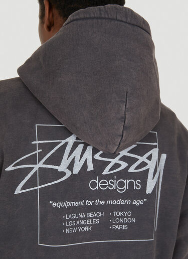 Stüssy Dyed Logo Hooded Sweatshirt Black sts0348012