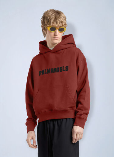 LN-CC® - Palm Angels: Palm Hills Regular Hoodie - Red Palm Angels Palm Hills Regular Hoodie Red pma0166146