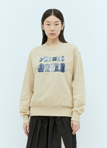 Aries J'Adoro Patchwork Sweatshirt Beige ari0254016