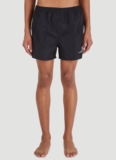 Balenciaga Logo Motif Swim Shorts Black bal0145132