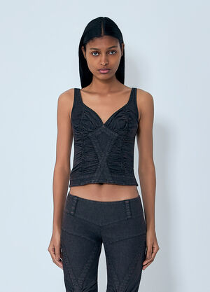 Miss Sixty x KNWLS 셔링 탑 블랙 msk0263019