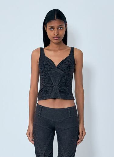 Miss Sixty x KNWLS Ruched Top Black msk0263019