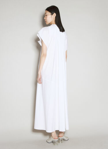 MM6 Maison Margiela Cotton Poplin Maxi Dress White mmm0255003