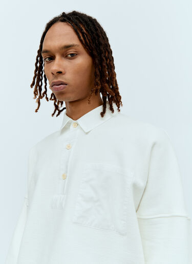 The Row Dende Polo Sweatshirt White row0156013