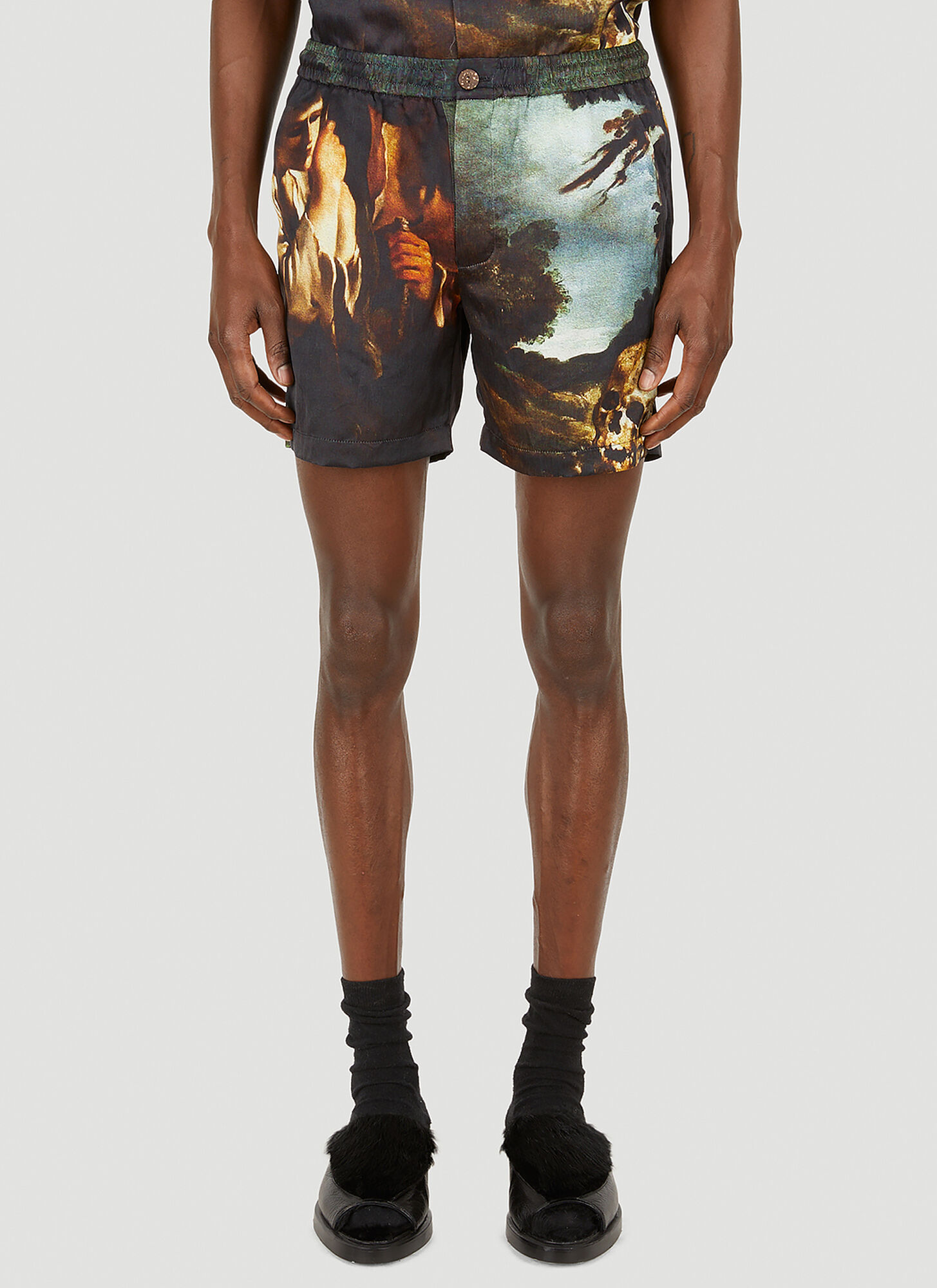 Death Cigarettes Poussin Shorts In Blue
