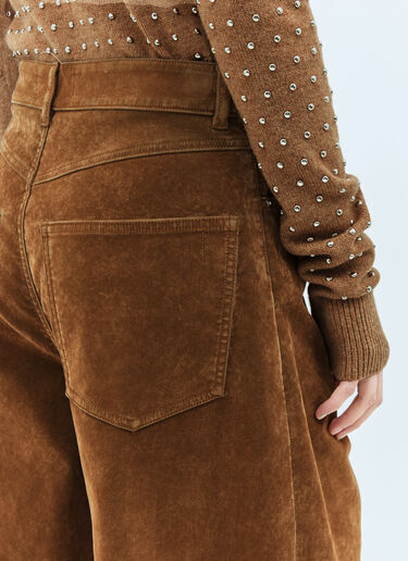 Sportmax 植绒牛仔裤 棕色 spx0258005