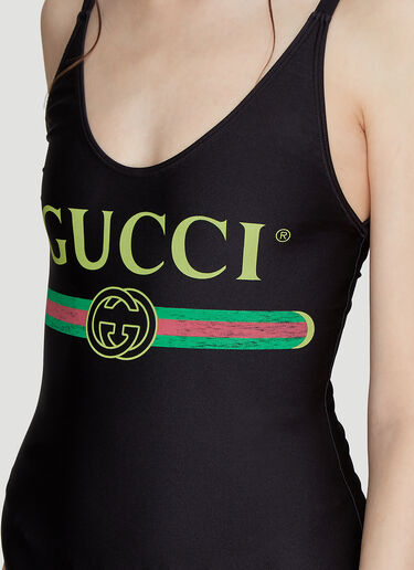 Gucci Logo Swimsuit Black guc0235074