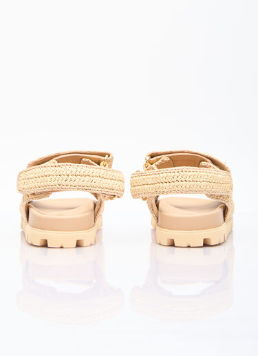 Prada Crochet Sandals Beige pra0256021