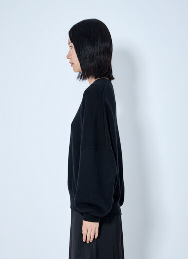 LN-CC® - Khaite: Oversized Wool-Blend Sweater - Black Khaite Oversized Wool-Blend Sweater Black kha0265013