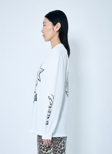 Heavy Long Sleeve T-Shirt GANNI Heavy Long Sleeve T-Shirt White gan0259042