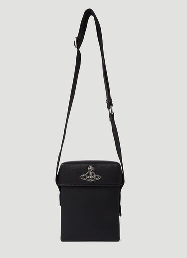 Vivienne Westwood Logo Plaque Crossbody Bag in Black | LN-CC®