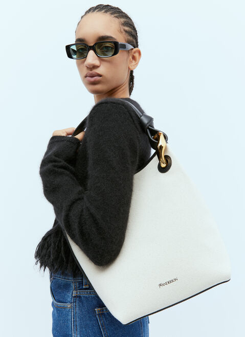 Jacquemus Corner Bucket Tote Bag Ivory jac0254089