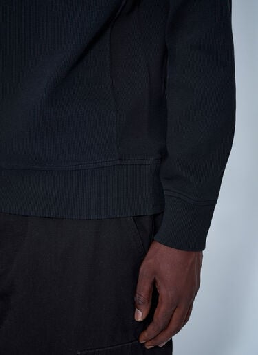 LN-CC® - Stone Island: Crewneck Sweatshirt with Logo Patch - Black Stone Island Crewneck Sweatshirt with Logo Patch Black sto0165016