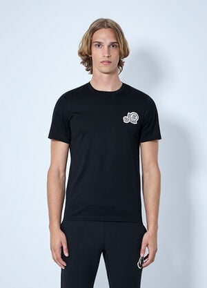 Moncler Logo Motif Cotton T-Shirt Black mon0165019
