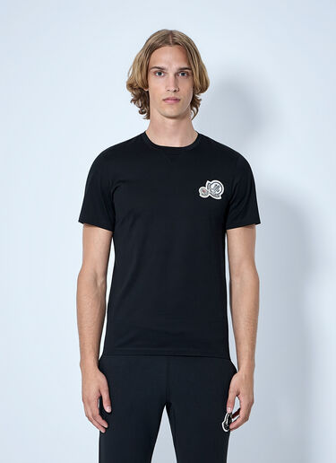 Moncler Logo Motif Cotton T-Shirt Black mon0165019