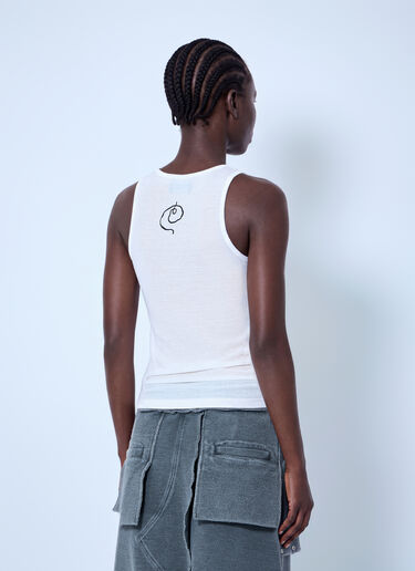 LN-CC® - LUEDER: Printed Rib Tank - White LUEDER Printed Rib Tank White ldr0366001