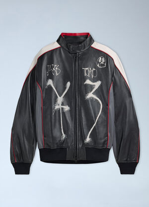 Y-3 x CHITO GFX Leather Jacket Black yyy0165034