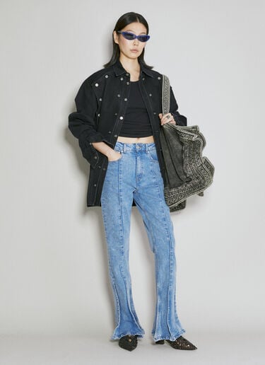 Y/Project Evergreen Snap Off Denim Shirt Black ypr0354003