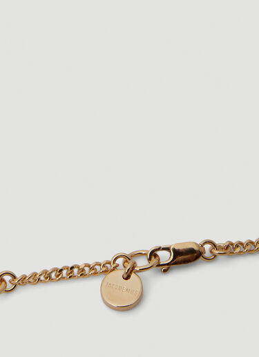 Logo Plaque Necklace Jacquemus Logo Plaque Necklace Gold jac0250057