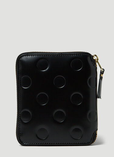 Comme des Garçons Wallet Dots Zip-Around Wallet Black cdw0347006