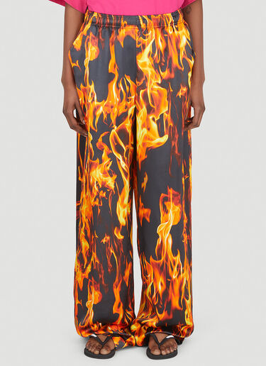 VETEMENTS Fire Pyjama Pants Red vet0247003
