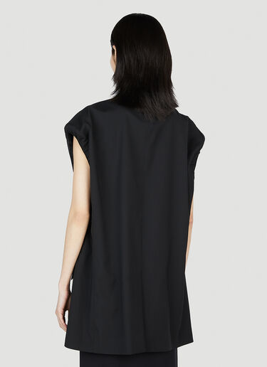 Raf Simons Elasticated Cuff Sleeveless Blazer Black raf0252010