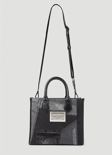 Dolce & Gabbana 小号拼布牛仔托特包 黑 dol0154010