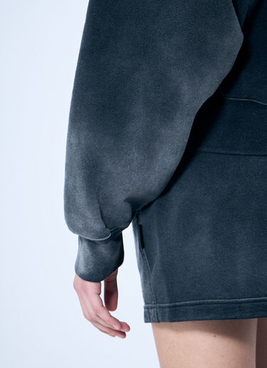 Alexander Wang Zip-Up Sweater With Rhinestone Drawstring Grey awg0259017
