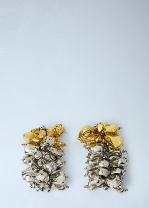 Dries Van Noten Sculptural Metal Earrings Silver dvn0265037