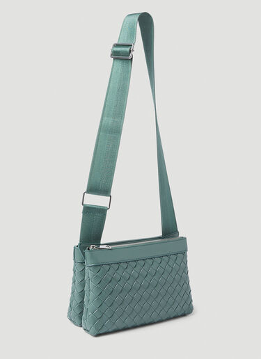 Bottega Veneta Intrecciato 双斜挎包 绿色 bov0155019