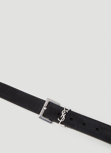 Saint Laurent Logo Plaque Belt Black sla0151108