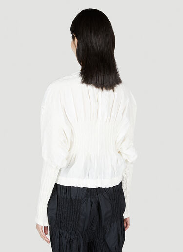 Issey Miyake Wrinkled Blocks Cardigan White ism0253002