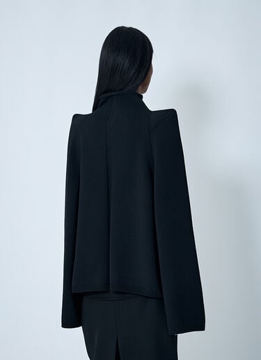 Rick Owens Wool Shoulder Pad Sweater Black ric0262006