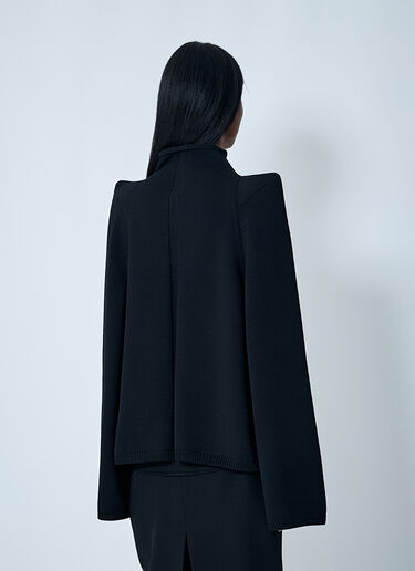 Wool Shoulder Pad Sweater Rick Owens Wool Shoulder Pad Sweater Black ric0262006