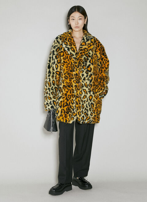 The Row Wittgenstein Leopard Coat Cream row0251014