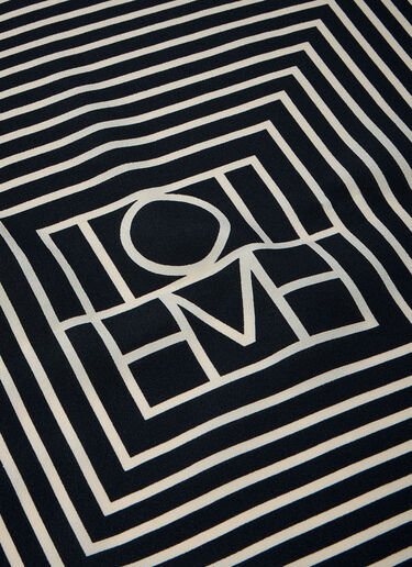 TOTEME Monogram Silk Scarf Black tot0261002