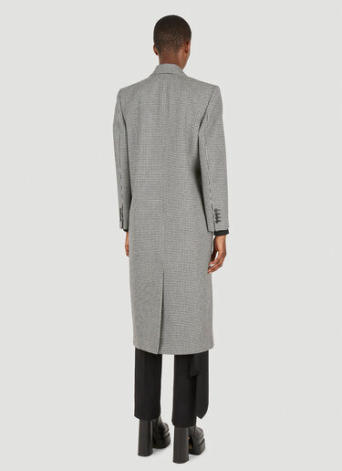 Alexander McQueen Drop Hem Double Breasted Coat Grey amq0249027