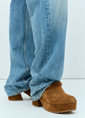 Chloé Lys Suede Clogs Black chl0259030