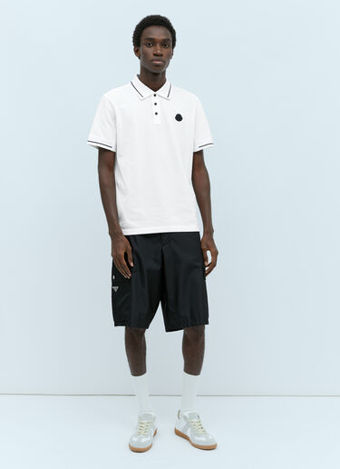 Moncler Logo Patch Polo Shirt White mon0155033