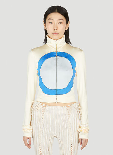Marni Circle 正面拉链运动衫 白色 mni0252012