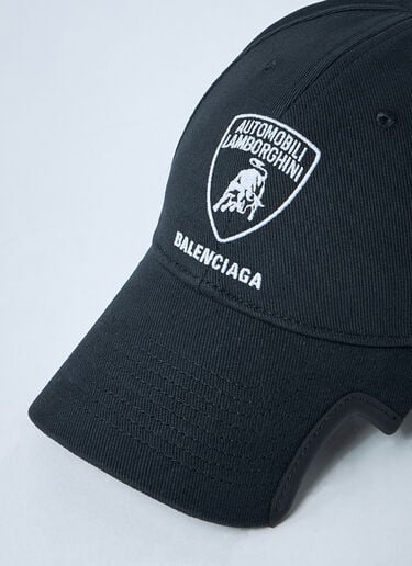 Balenciaga x Lamborghini Logo Motif Baseball Cap Black bll0162006
