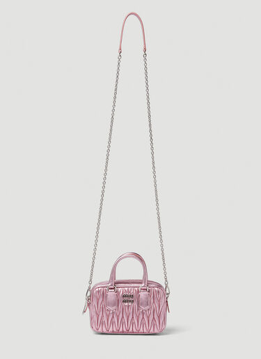 Miu Miu Matelassé Metallic Mini Handbag Pink miu0250058