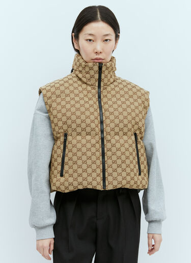 Gucci GG 帆布衬垫马甲  米色 guc0255037