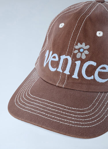 Venice Embroidery Baseball Cap ERL Venice Embroidery Baseball Cap Brown erl0162001