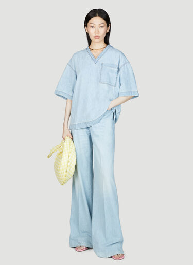 Bottega Veneta Wide Leg Jeans Blue bov0255009